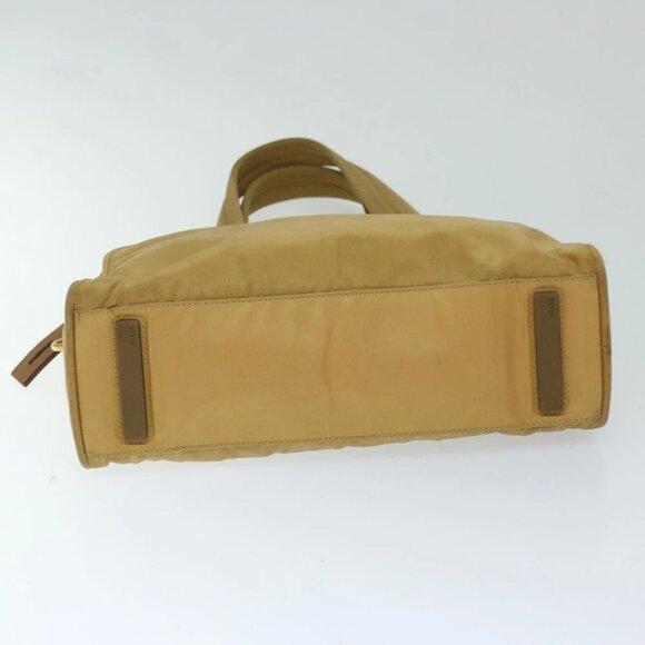 PRADA Hand Bag Nylon Beige Auth 69941 - Picture 6 of 15